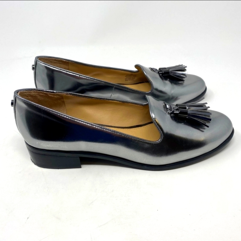 Antonio Melani leather silver loafers - Picture 4 of 12